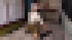 お面の女の子の拘束オナニー